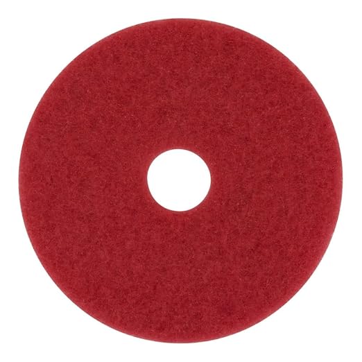 3M Red Buffer Pad 5100, 18 in, 5/Case