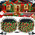 OZS Connectable 2-Pack 164Ft 400LED Christmas String Lights, Red & Green
