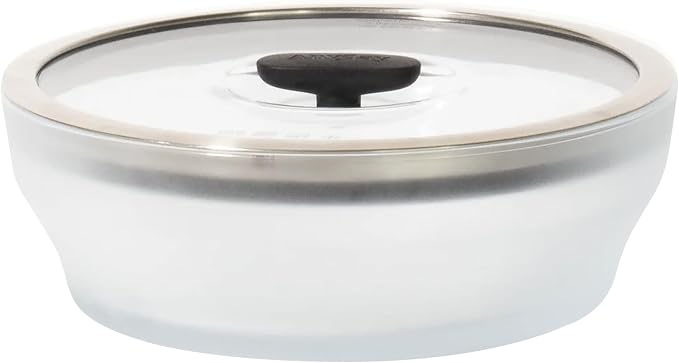 Anyday 7-Cup Glass Microwave Steamer (Frosted Black Sesame) | Vegetables, BPA-Free, Vegetable Bowl, Vented Lid, Healthy Cooking Container, Broccoli, Veggies, Meal Prep