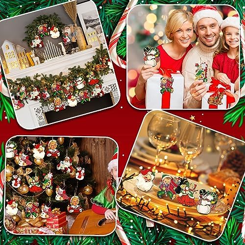 Huwena 36 Pcs Vintage Christmas Tree Ornaments, Classic, Vintage Color