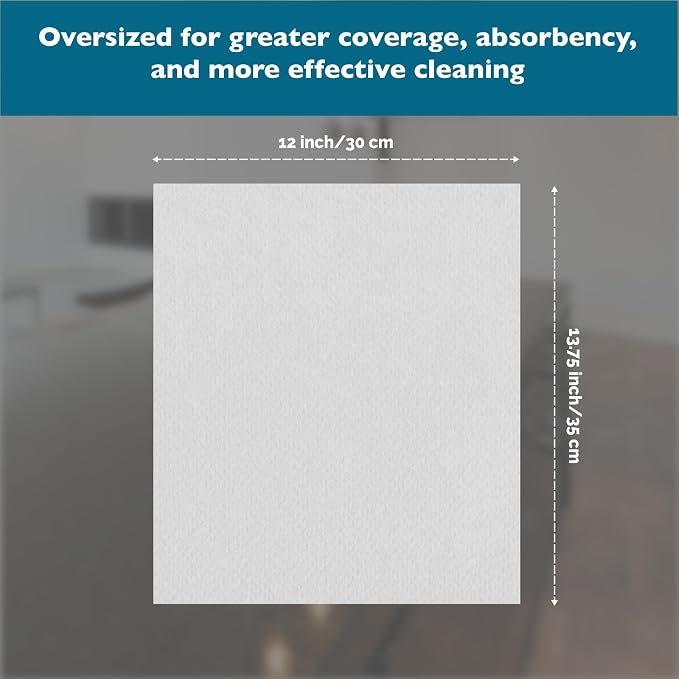 EvaClean Extra Large Premium Disposable Wipes - Lint-Free, Strong & Versatile, Solvent-Resistant, Use Dry or with Water, Cleaners, Sanitizers, or Disinfectants - 13.75" x 12", 200 Wipers per Box