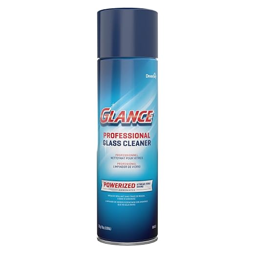 Glance 904553 Powerized Professional Glass Cleaner, Foaming Formula Clings to Windows, Mirrors & Hard Surfaces, Aerosol Spray, 19-Ounce (Pack of 12)