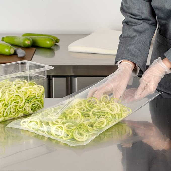 Restaurantware-Fresh Hero 16 x 12 Inch Vacuum Sealer Bags, 1000 Food Storage Bags - 4 mil Thick, Microwavable, Clear Plastic Sous Vide Bags, Freezable, For Storing Food Or Sous Vide Cooking