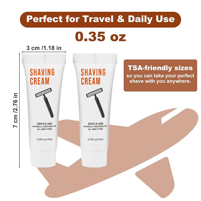 100 Shaving Cream Bulk Travel 10ml/0.35fl oz,Disposable Shaving Cream in Bulk Travel Shave Cream for Hotel Homeless,Jasmine