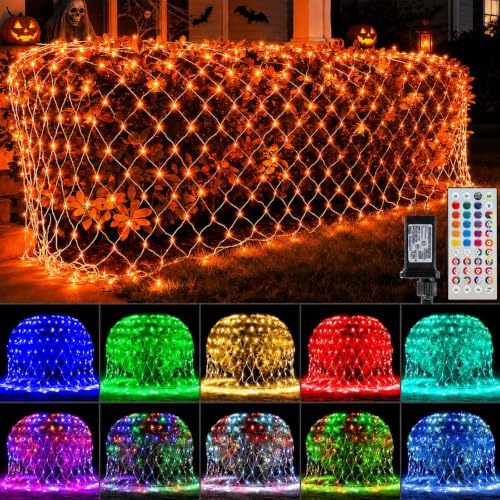 LitHome 10 x 10FT Christmas Net Lights Outdoor Connectable, 240 LED
