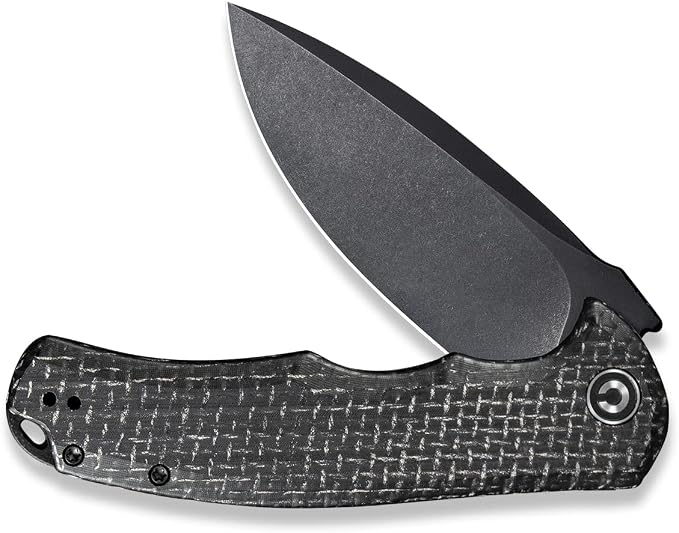 CIVIVI Praxis Folding Pocket Knife, 3.75" Blade Micarta Handle C803G | Full-size, Smooth Action, Comfortable Grip, Liner Lock, Deep Carry Reversible Clip for EDC, 9Cr18MoV Steel