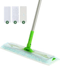 Eyliden Large Sweeper Mop, 16.5" Wide - Lock Tight Design No Lost Pads - 34 Disposable Dry & Wet Cloths, 58" Adjustable Handle, Dust Mops for Pet Hair, Hardwood Floors, Universal Refills