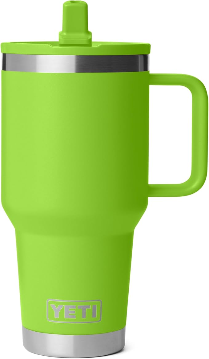 YETI Rambler 30 oz Travel Mug with Flip Straw Lid – Stainless Steel, Vacuum Insulated, Leakproof, Cup Holder Friendly, Venom