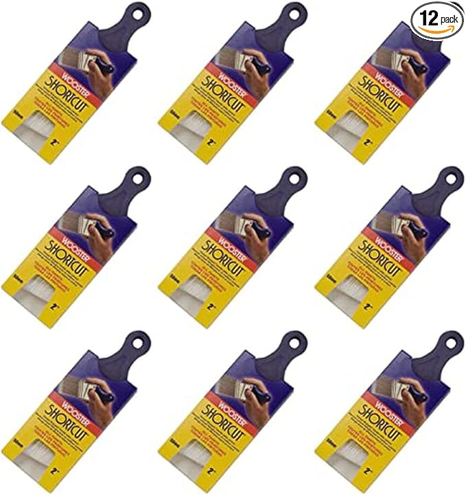 Wooster Brush Q3211 2 inch Shortcut Angle Sash Paintbrush, Pack of 12