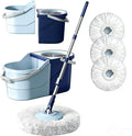Spin Mop and Bucket Set | 4 Washable Microfiber Mop Heads, Durable Replacement Pads for Hardwood, Tile & Multi-Surface Floor Cleaning