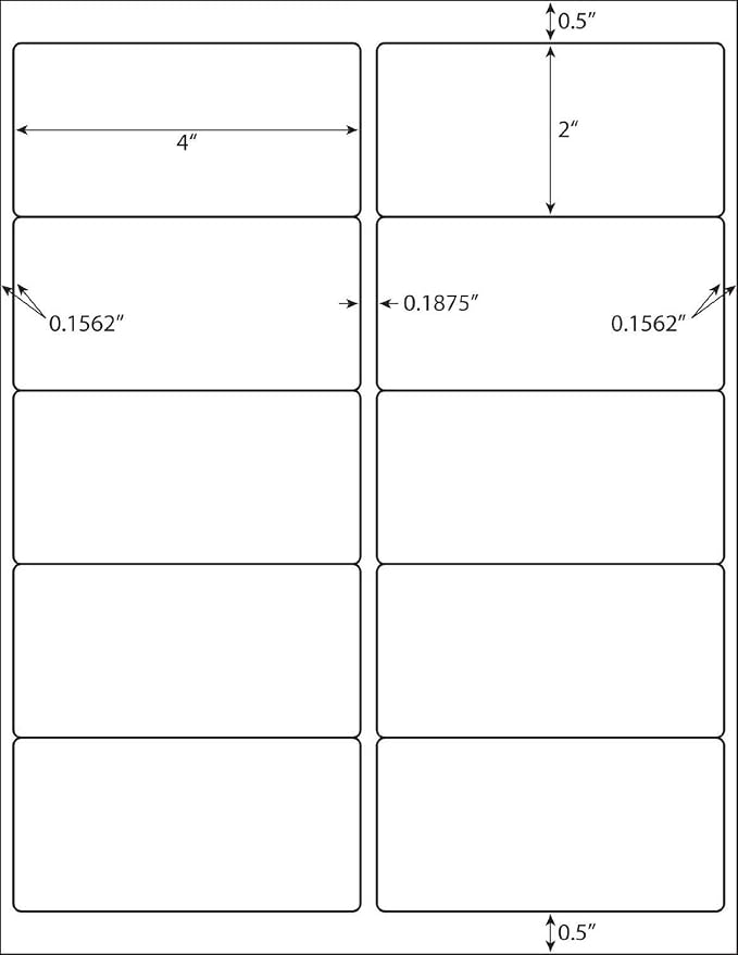 BESTEASY 2x4 Shipping Labels, FBA 10 Up Address mailing Labels, 100 Sheets Sticker Labels Compatible Laser/Inkjet(1000 Labels)