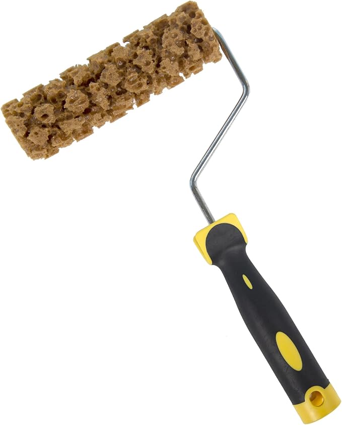 Hanroy Sea Sponge Roller for Painting, 6" Sponge Paint Roller for Texture Painting Decorators Brush Tool, Fast and Easy Pattern Art Texture Pattern Paint Roller for Home Wall Decoration(M60)