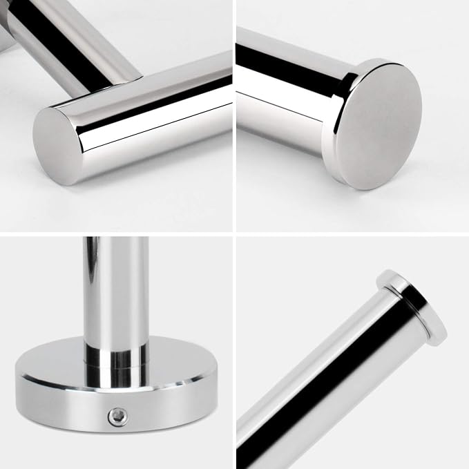 NearMoon Bathroom Toilet Paper Holder, Premium SUS304 Stainless Steel Rustproof Wall Mounted Toilet Roll Holder for Bathroom, Kitchen (1 Pack, Chrome Finish)