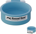 Dog Crate Water Bowl No Spill, 20oz Food-Grade Polypropylene Feeder (Light Blue)