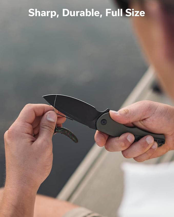 CIVIVI Praxis Folding Pocket Knife for EDC, 3.75" Blade G10 Handle C803F | Large Flipper Knife, Smooth Action, Comfortable Grip, Liner Lock, Deep Carry Reversible Clip, 9Cr18MoV Steel