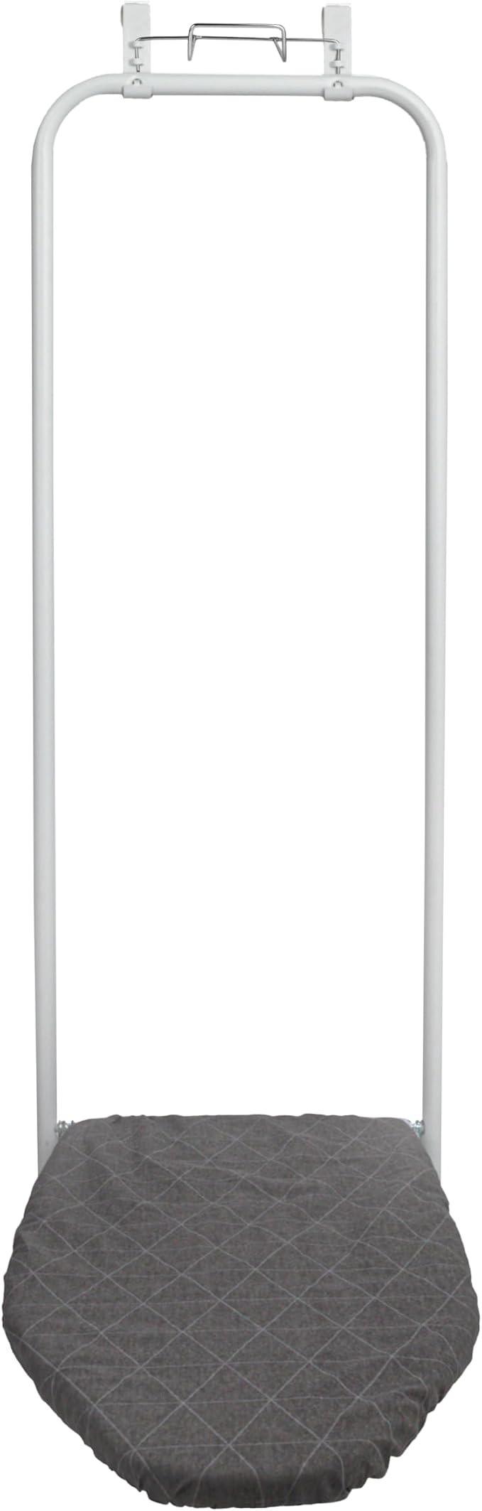 Household Essentials Over The Door Ironing Board, Space Saving Fold Down Ironing Board for Small Spaces, Apartments & Laundry Rooms – Compact Hanging with Easy Pull-Down Design, White & Black