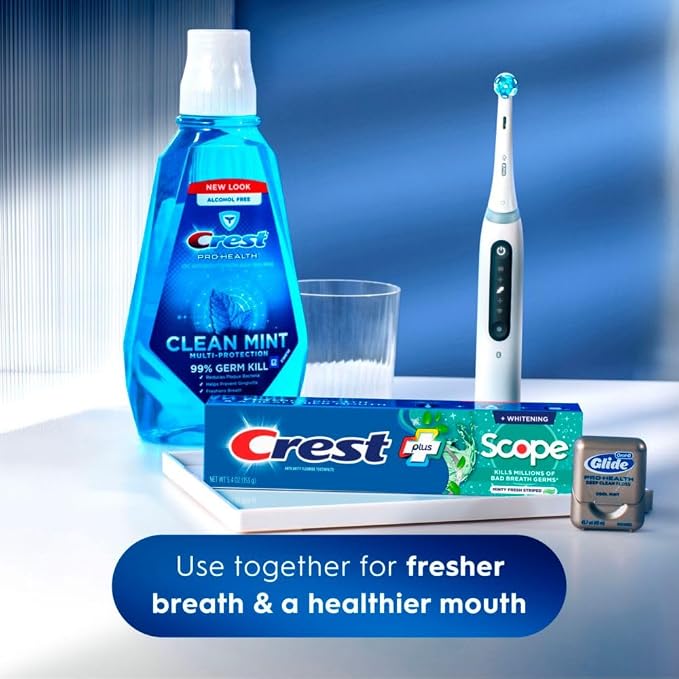 Crest Complete Whitening Plus Scope Multi-benefit Fluoride Toothpaste, Minty Fresh, 0.85 Ounce (pack Of 36)