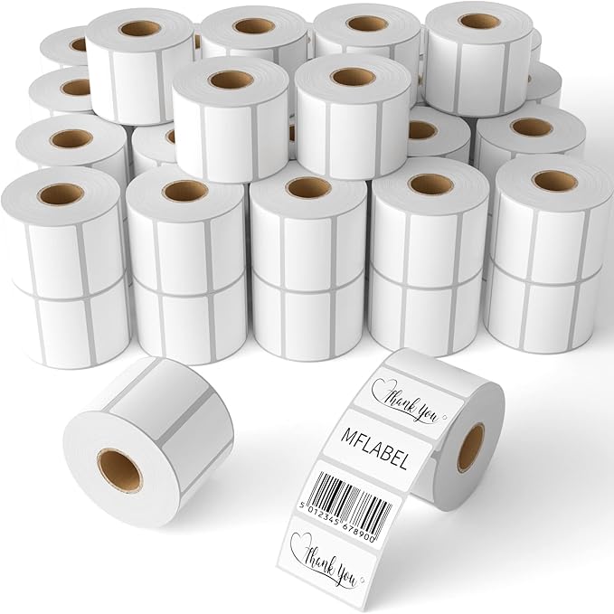 MFLABE 240 Rolls of 1000 2-1/4 x 1-1/4 Inch Direct Thermal Perforated Shipping Labels,SKU Labels