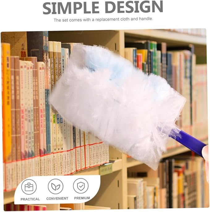 PRETYZOOM 5sets Furniture Dust Cleaner Cleaning Brush Tool Duster Refill Handled Duster Clean Sweeping