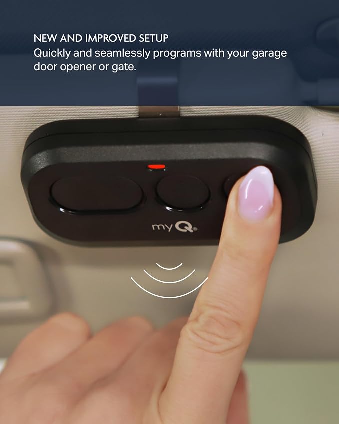Chamberlain Genuine myQ 3-Button Garage Door Opener Remote, 1,300 ft Range | Ultra-Secure Encryption, w/ longest-range performance up to 1,300 ft. 1-Year warranty, Controls up to 3 garage doors