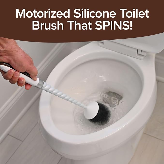 Horsepower Unicorn Electric Toilet Brush – Motorized 360° Silicone Bristles, Rechargeable Cordless Power for Effortless Deep Cleaning – AS-SEEN-ON-TV