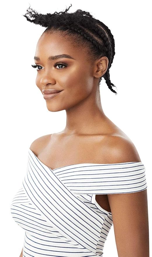 Outre BIG BEAUTIFUL HAIR CLIP-IN Blends Perfectly w/Curly & Textured Hair Creates Longer Fuller Looks 100% Human Hair Premium Blend Limitless Quick Styling - 4C CORKSCREW AFRO (2T1/BU)