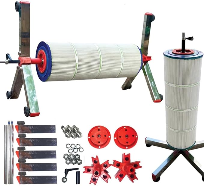 swimming pool filter 3 4 6 inch cartridge cleaner washing spin stand tool equipment flosser system accessories hot tub salt spa above ground Maintenance Cleaning Skimmer floater spinner Made in USA