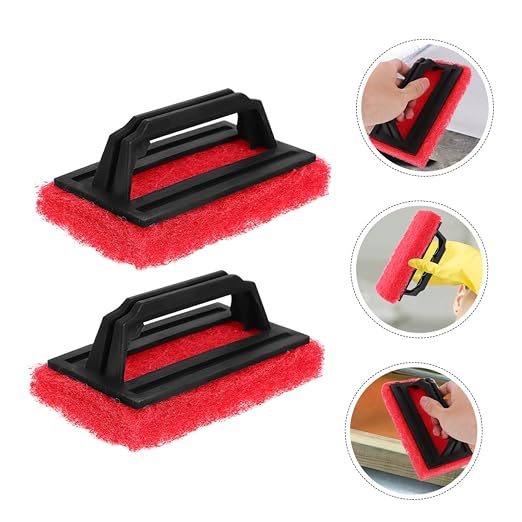 Mobestech 6pcs Screen Ink Remover Scrub Brush with Handle Cleaning Tool for Screen Printing and Compact Design for Easy Storage and Versatile Use