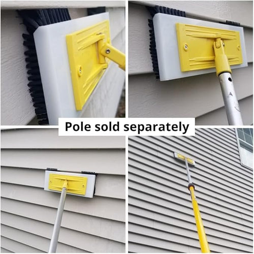 100% Eco-Friendly Vinyl Siding Brush | Nylon Bristle Exterior Cleaning Tool for Stain Removal | Exterior House Cleaner | Fits Standard Extension Pole | Durable and Reusable