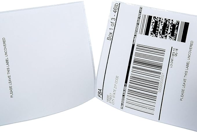 L LIKED 270000 Fanfold 4" x 6" Direct Thermal Labels, with Perforated line for Thermal Printers - Compatible with Zebra & Rollo Printer (4" x 6" - 270000 Labels)