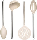 Beille 4pc Cream Wheat Straw Cooking Spoons Kitchen Utensils Set Household Essentials