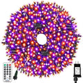 MZD8391 105FT 300LED Halloween Light, Orange Purple Christmas Light