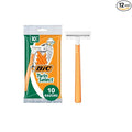 BIC Twin Select Disposable Razors; 2 Blades For a Smooth and Comfortable Shave; Sensitive Skin; Green Handle; 10 Piece Razor Set