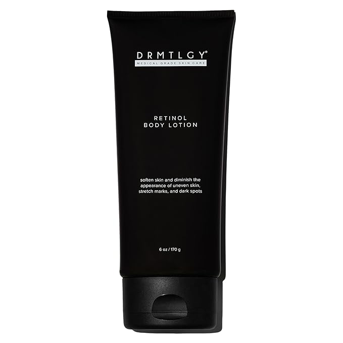 DRMTLGY Retinol Body Lotion – Firming Anti-Aging Body Cream for Crepey Skin, Stretch Marks & Sun-Damaged Skin – Hydrating Retinol Lotion with Ceramides & Shea Butter