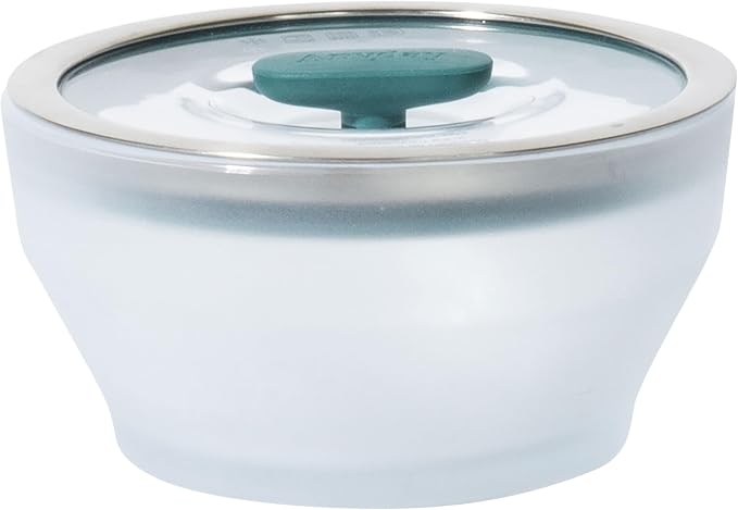 Anyday 4-Cup Microwave Cookware & Glass Container with Vented Lid (Kale) | Glass Lid, Plastic-Free Deep Food Storage, Stackable Airtight Steamer, Microwave-Safe Reheating, Steaming Vegetables & Rice