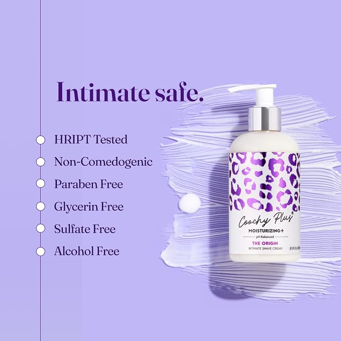 Coochy Intimate Shaving Cream MOISTURIZING Plus THE ORIGIN For Pubic, Bikini Line, Armpit - Rash-Free With Patent-Pending Formula – Prevents Razor Burns & Bumps, In-Grown Hairs, Itchiness 2 Pack