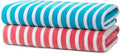 Kaufman - Colorful Racing Striped Beach & Pool Towel - Extra Large Beach Towel - Soft & Absorbent 100% Cotton Towels - Assorted Colors - 30" x 60" (2-Pack)