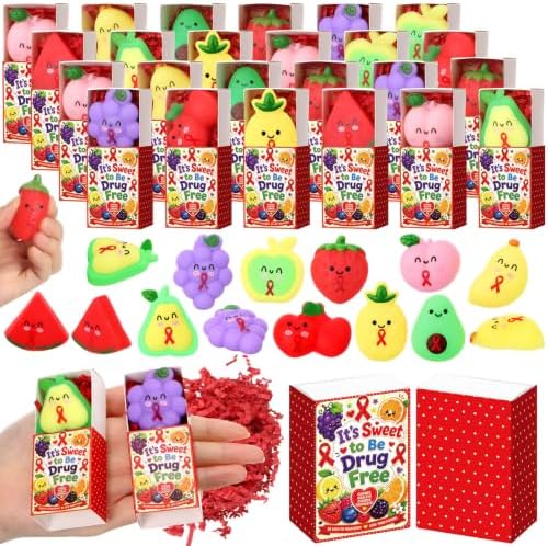 50 Sets Red Ribbon Week Gifts Drug Free Party Favors with Boxes
