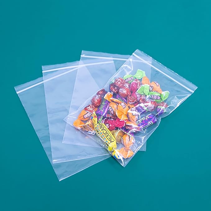 iMailer - 500 Count - 5" x 7" Small Zip Bags - Clear Reclosable Zip Plastic Poly Bags 2 Mil with Lock Seal Zipper for A2 A4 A6 Cards & Envelopes, Bakery, Cookies, Treats