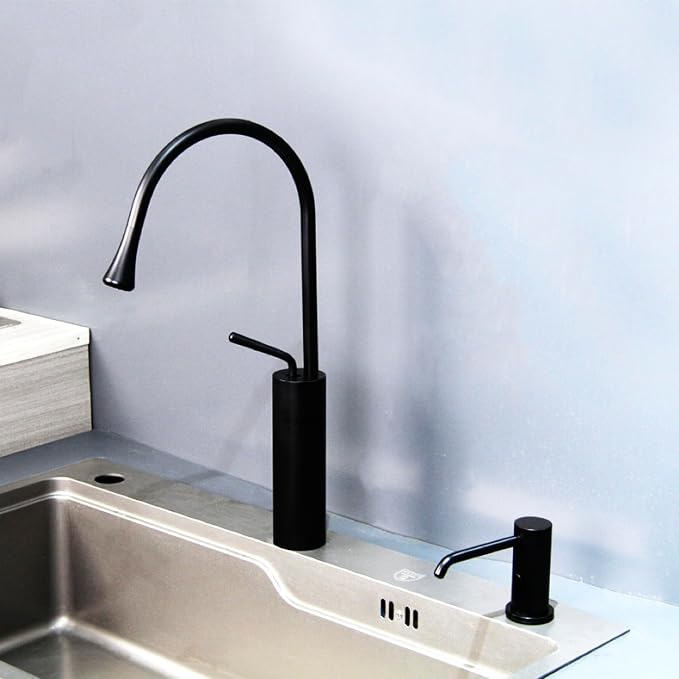 Automatic Soap Dispenser for Kitchen Sink, Matte Black Touchless Built-in Liquid Soap Dispenser with 33.81oz/1000ml Motion Activated No Touch Sanitizer Dispenser for Bathroom with High Capacity