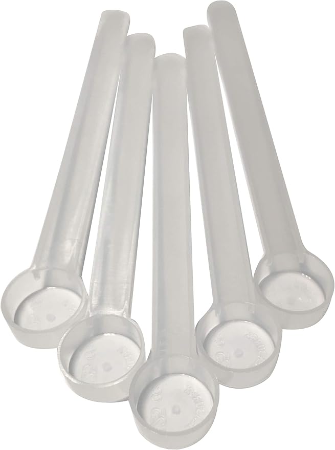 1 mL (1 CC) Long Handle Plastic Measuring Spoon for Coffee, Protein Powder, Pet Food, Spices, Grains, Dry Goods – Food-Grade BPA-Free (Pack of 5)