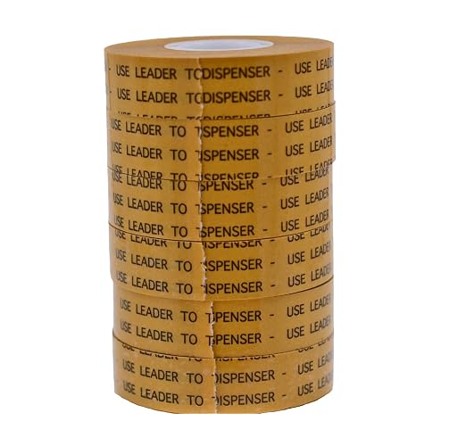 WOD General Purpose ATG Tape, 1/2 inch x 36 yds. (Set of 6 Rolls) Adhesive Transfer Tape Glider Refill Rolls Clear Adhesive on Gold Liner (Acid Free) RWATG20