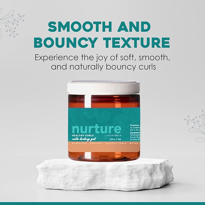 Nurture Healthy Curls Water-Locking Gel for Women, Curl Activator and Styling Product for Wavy and Curly Hair, Hydrating Curl Gel
