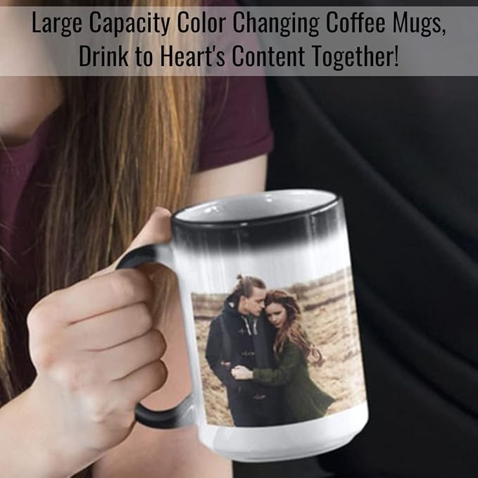 TANGLONG Color Changing Coffee Mugs 15oz Sublimation Mugs Magic Mug Heat Sensitive Coffee Mugs Tazas Magicas Para Sublimacion Set of 12