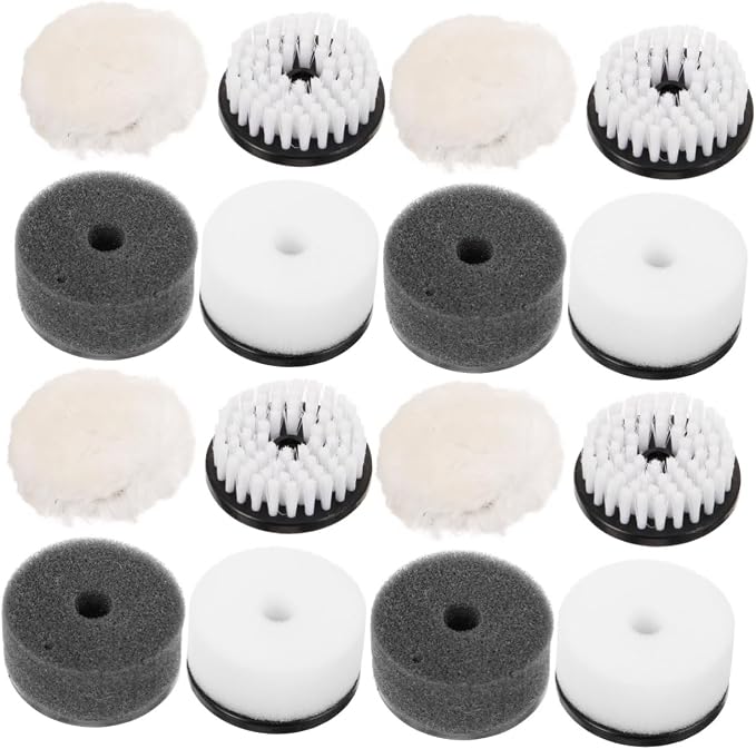 Homoyoyo 16pcs Shoe Polishing Kit Complete Cleaning Brush for Shoes Includes Dust Brush and Sponge for Care