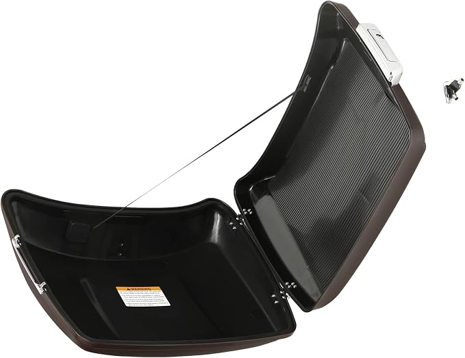 5.5" Razor Motorcycle Trunk W/Latch Key Fit For Harley 2014-2025 Touring CVO Road King Street Glide Electra Glide Ultra Limited Pack Black Forest & Wineberry