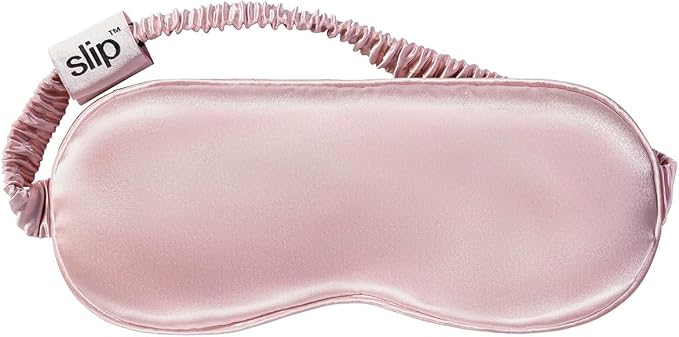 slip Pure Silk Sleep Mask - Pink | 100% Mulberry Silk, Ultra Soft & Comfortable, Blocks Light for Restful Sleep | Adjustable Strap for Perfect Fit, Gentle on Skin & Hair | Ideal Travel Accessory