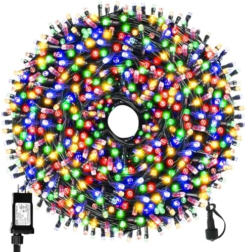 MZD8391 328FT 1000 LED Christmas Light Outdoor Indoor, Christmas Tree Light