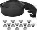 Landscape Edging 98FT,Garden Edging Borders Black [Extra Tall 4IN High] with 150pcs Plastic Stakes, Lawn Edging Flexible DIY Fence for Landscaping,Flower Bed,Grass,Gravel,Tree Surrounding