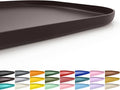 SMILOOL Waterproof Silicone Pet Food Mat with Raised Edge for Dog & Cat | 24" x 16" Non-Slip Pet Feeding Mats with Lip for Food & Water Bowl, Food Grade, Easy Cleaning, Dark Brown